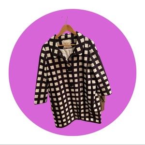 Kate Spade Black & White Raincoat Trench